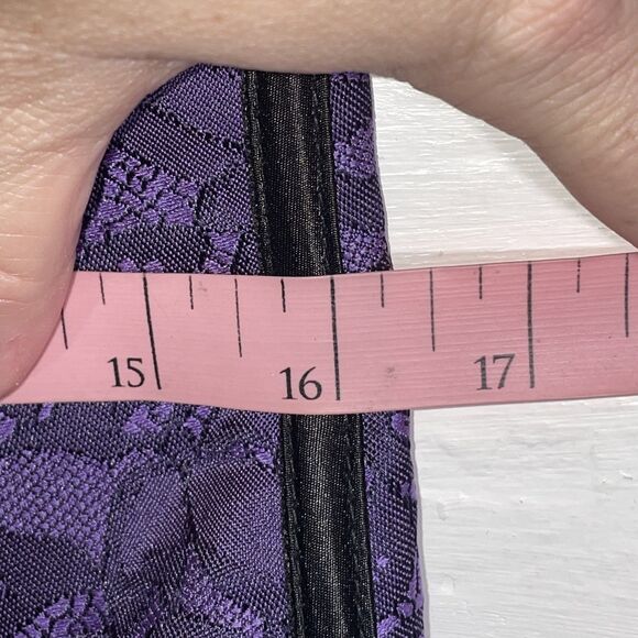Gothic Purple Lace Corset Bustier Top 2XL Black Ribbon Trim Cosplay Witchy - Picture 9 of 10